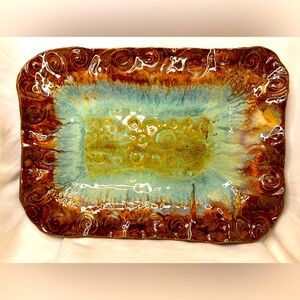 Kim Ries Artistic Ceramic Serving Platter signed 88’